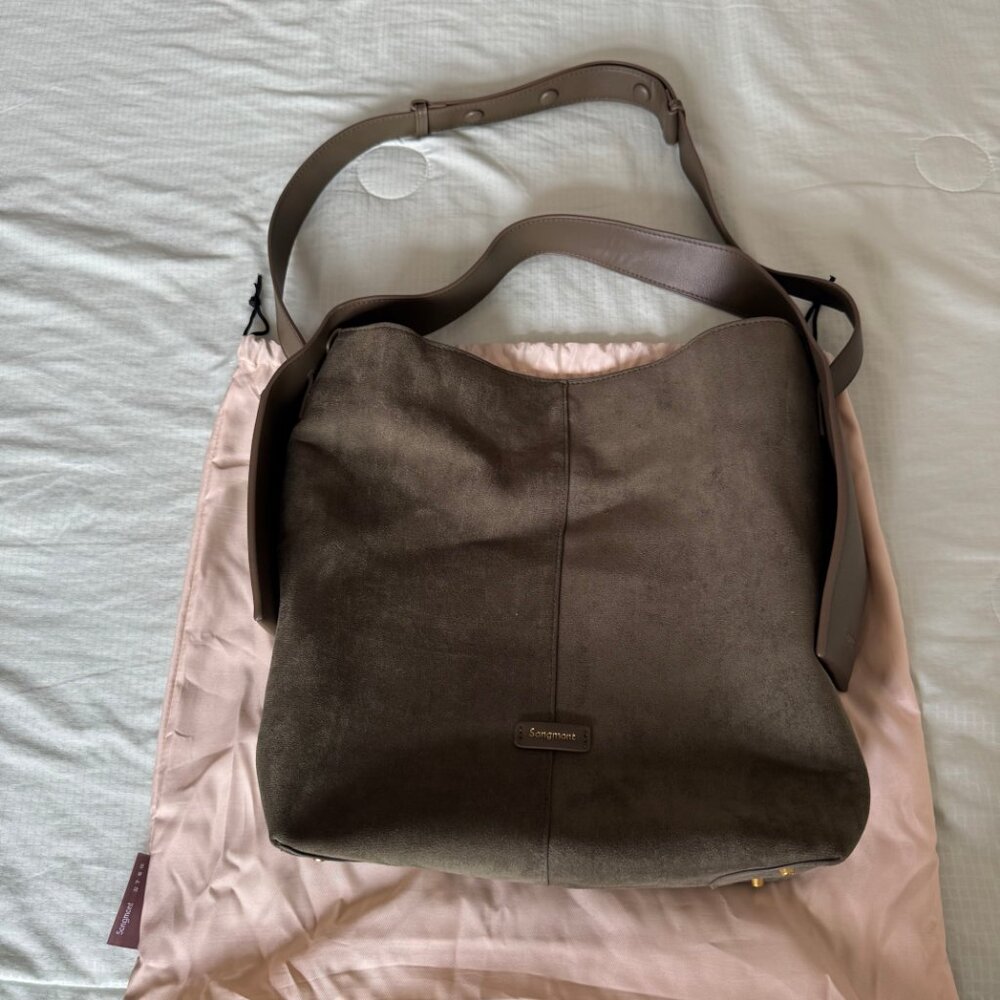 Songmont Drippy Suede Bag Olive Green